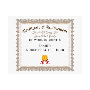 World's Greatest Family Nurse Practitioner - 14 in x 11 in Matte Poster