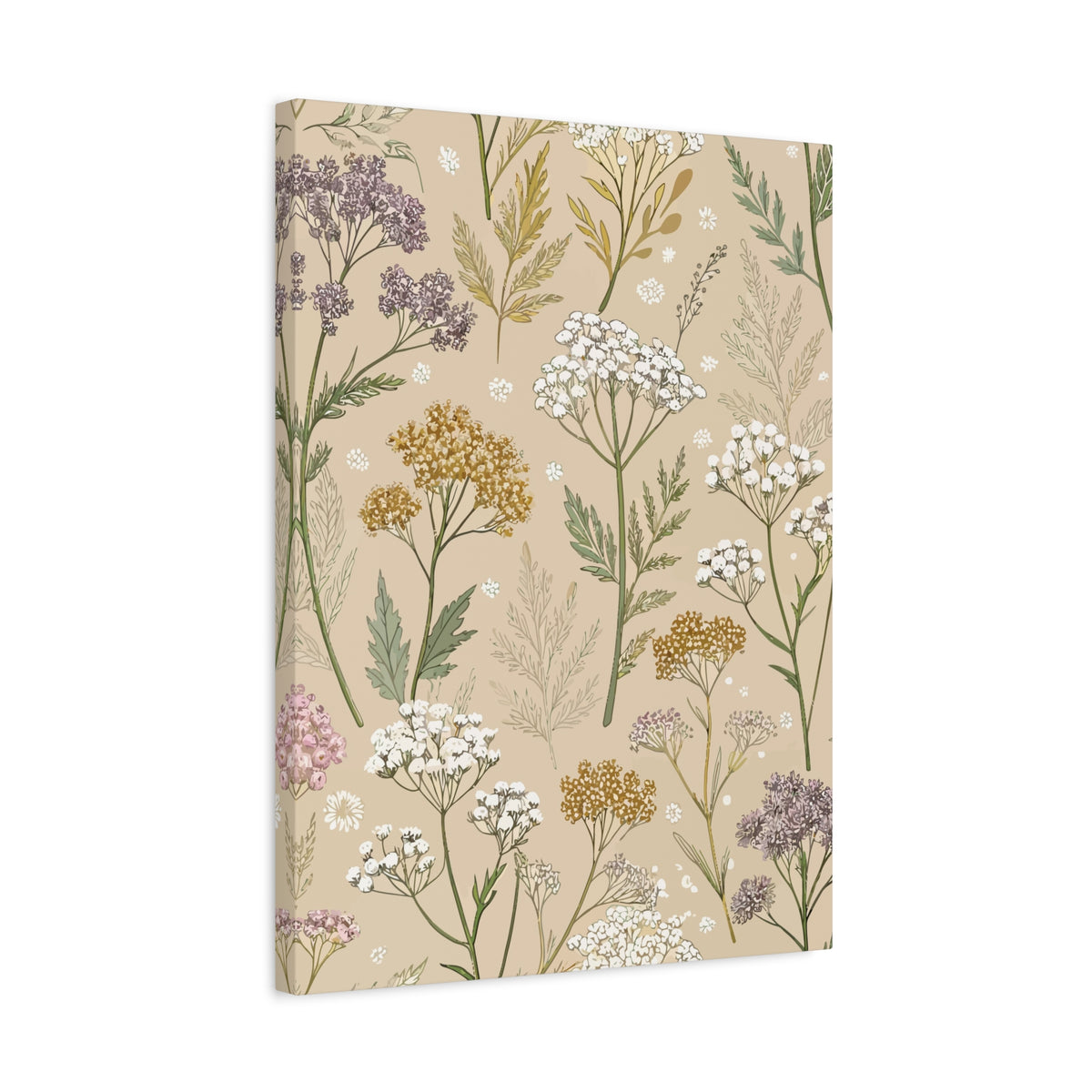 Wildflowers Pattern 067 - 18 in x 24 in Matte Canvas, Stretched, 1.25 in