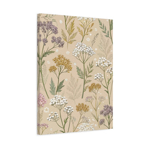 Wildflowers Pattern 067 - 18 in x 24 in Matte Canvas, Stretched, 1.25 in