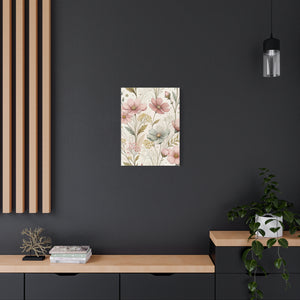 Wildflowers Pattern 152 - 18 in x 24 in Matte Canvas, Stretched, 1.25 in