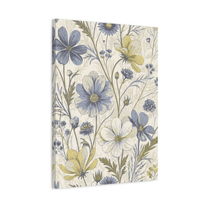 Wildflowers Pattern 098 - 18 in x 24 in Matte Canvas, Stretched, 1.25 in