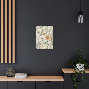 Wildflowers Pattern 041 - 18 in x 24 in Matte Canvas, Stretched, 1.25 in