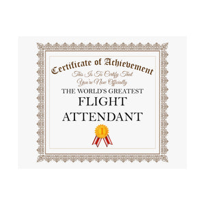 World's Greatest Flight Attendant - 14 in x 11 in Matte Poster