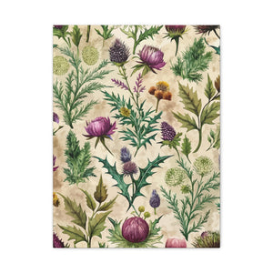 Folk Floral Pattern, Scottish Inspired 02 - 18 in x 24 in Matte Canvas, Stretched, 1.25 in