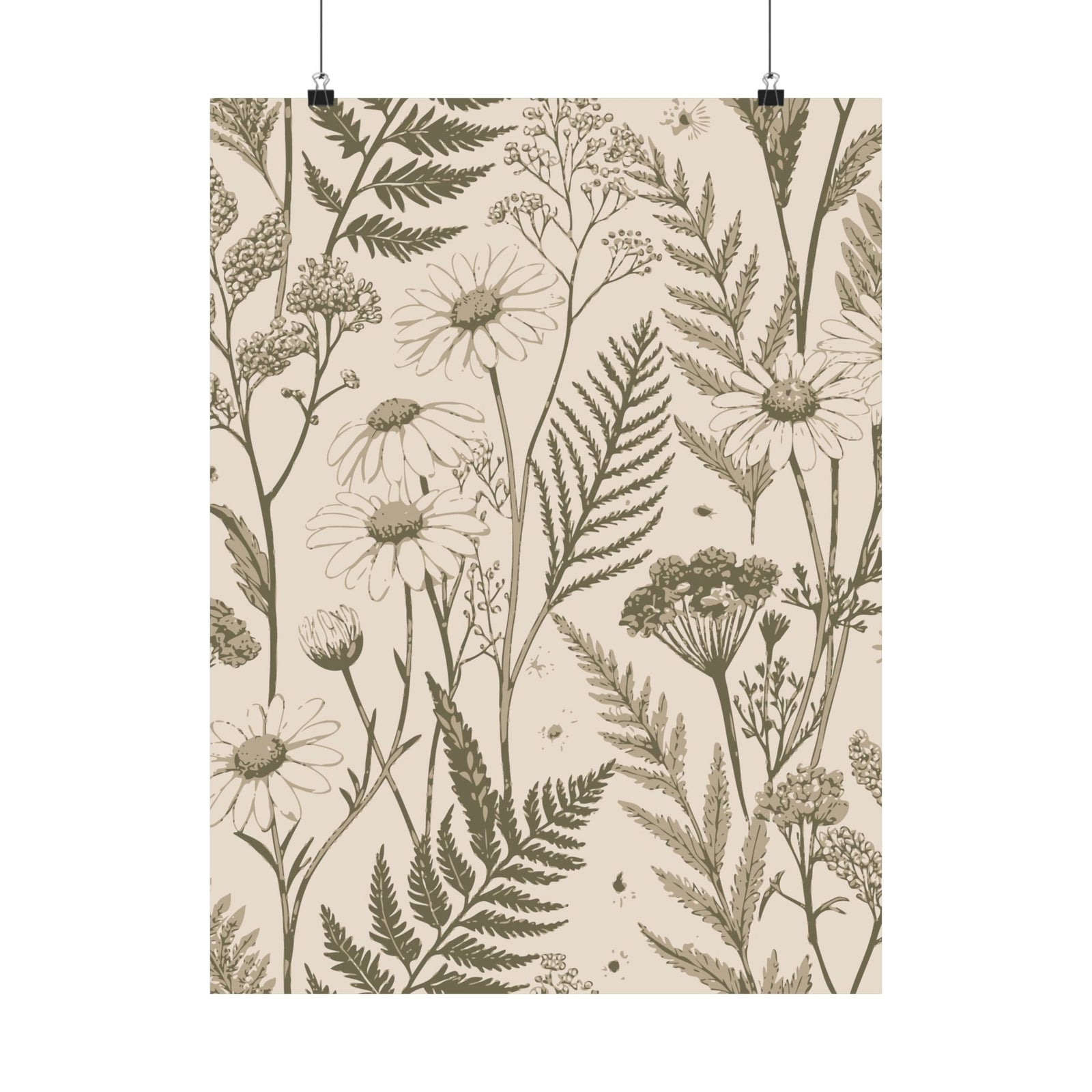 Wildflowers Pattern 048 - 18 in x 24 in Matte Poster