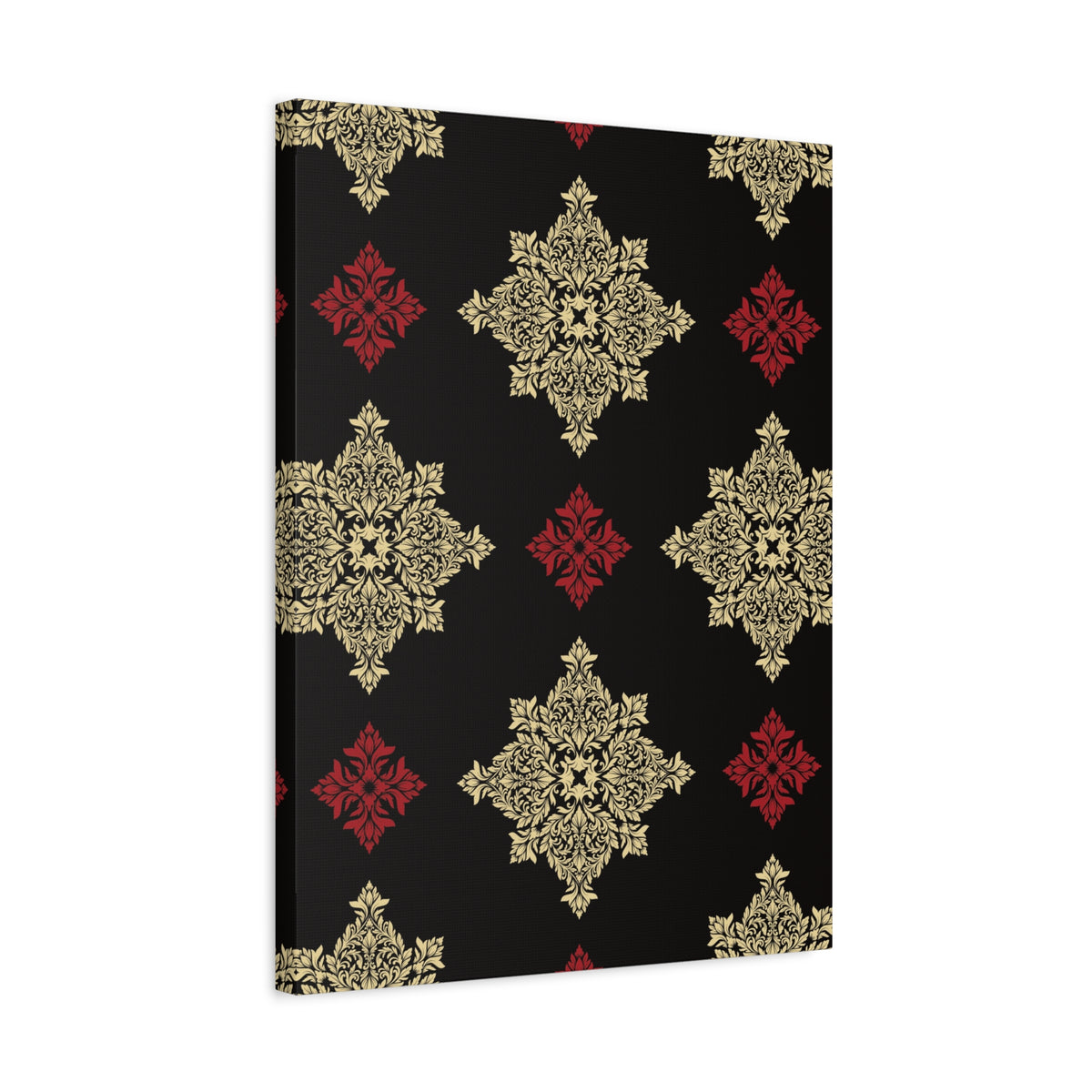Damask Pattern 029 - 18 in x 24 in Matte Canvas, Stretched, 1.25 in