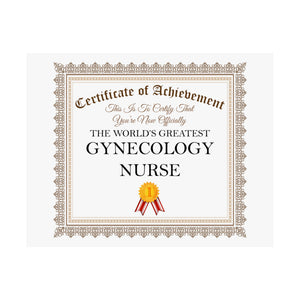 World's Greatest Gynecology Nurse - 14 in x 11 in Matte Poster