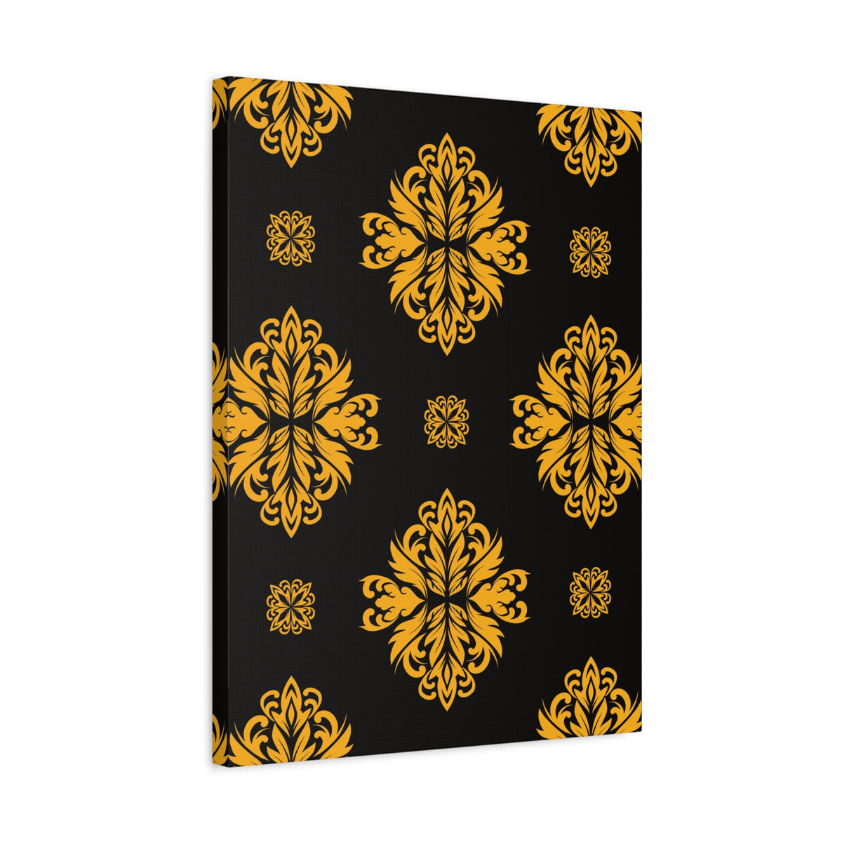 Damask Pattern 027 - 18 in x 24 in Matte Canvas, Stretched, 1.25 in