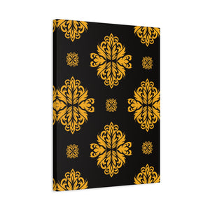Damask Pattern 027 - 18 in x 24 in Matte Canvas, Stretched, 1.25 in