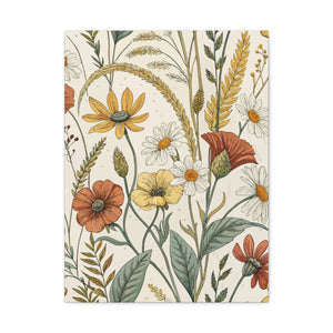 Wildflowers Pattern 001 - 18 in x 24 in Matte Canvas, Stretched, 1.25 in