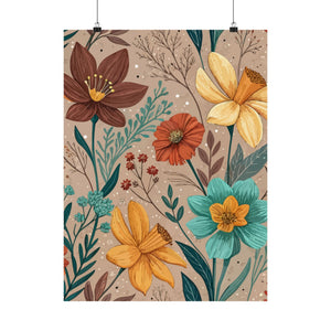 Wildflowers Pattern 172 - 18 in x 24 in Matte Poster