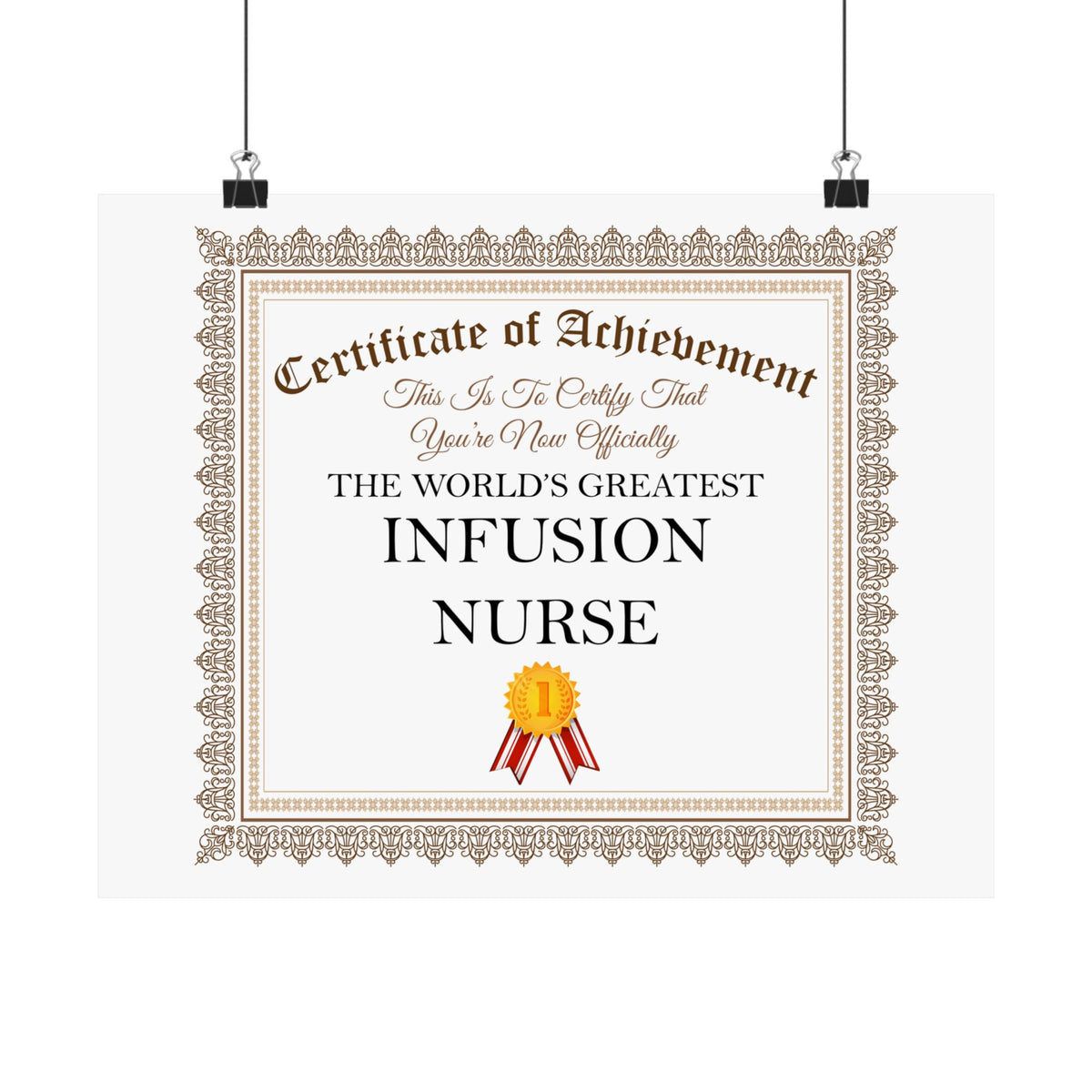 World's Greatest Infusion Nurse - 14 in x 11 in Matte Poster