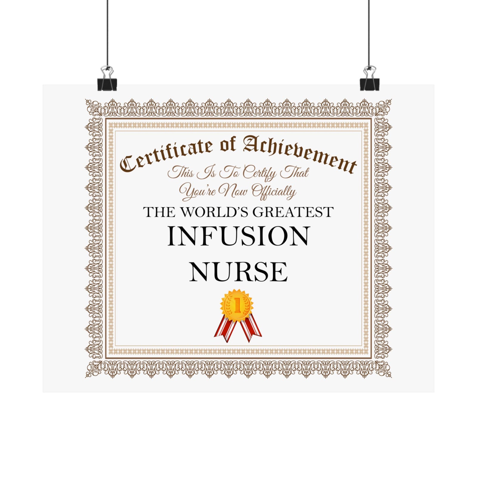 World's Greatest Infusion Nurse - 14 in x 11 in Matte Poster