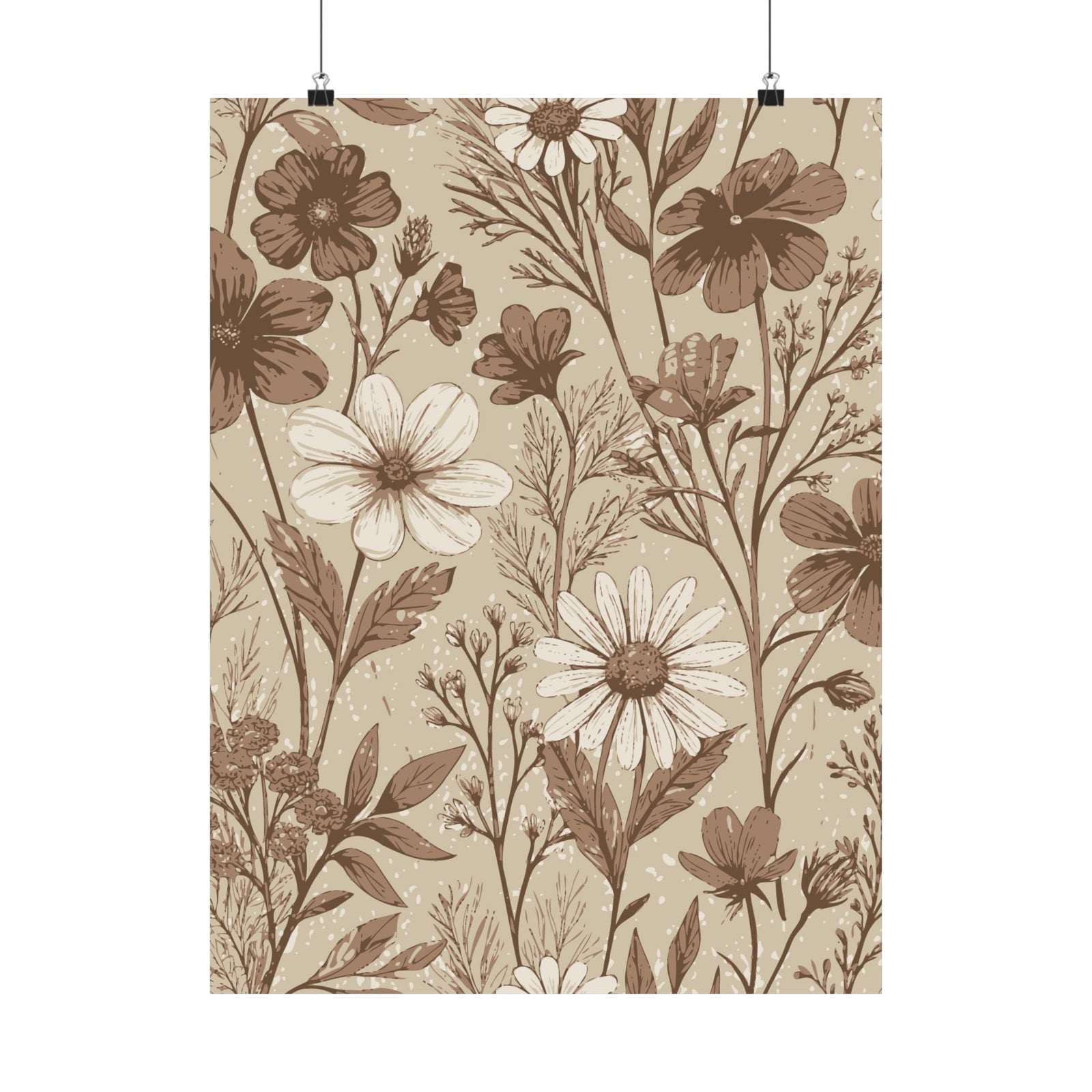 Wildflowers Pattern 077 - 18 in x 24 in Matte Poster