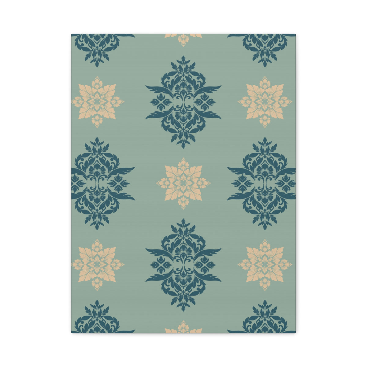 Damask Pattern 023 - 18 in x 24 in Matte Canvas, Stretched, 1.25 in
