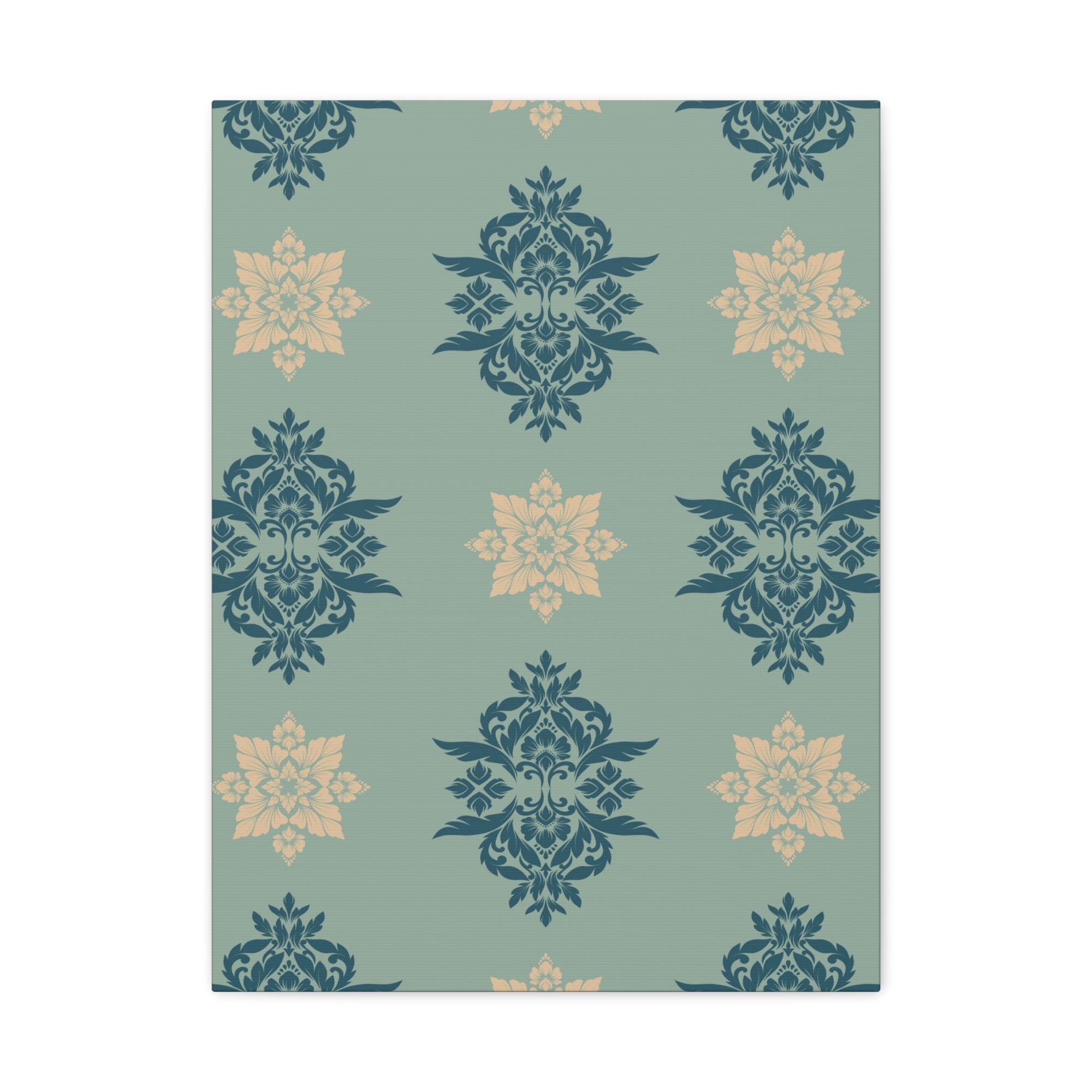 Damask Pattern 023 - 18 in x 24 in Matte Canvas, Stretched, 1.25 in