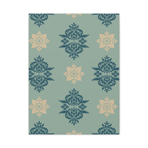 Damask Pattern 023 - 18 in x 24 in Matte Canvas, Stretched, 1.25 in