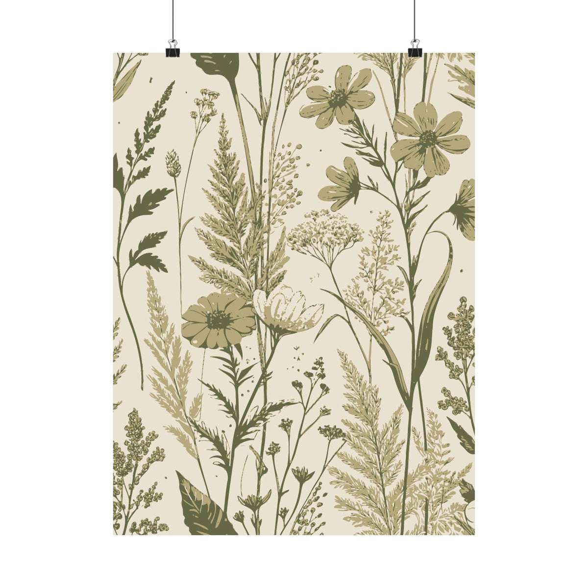 Wildflowers Pattern 161 - 18 in x 24 in Matte Poster