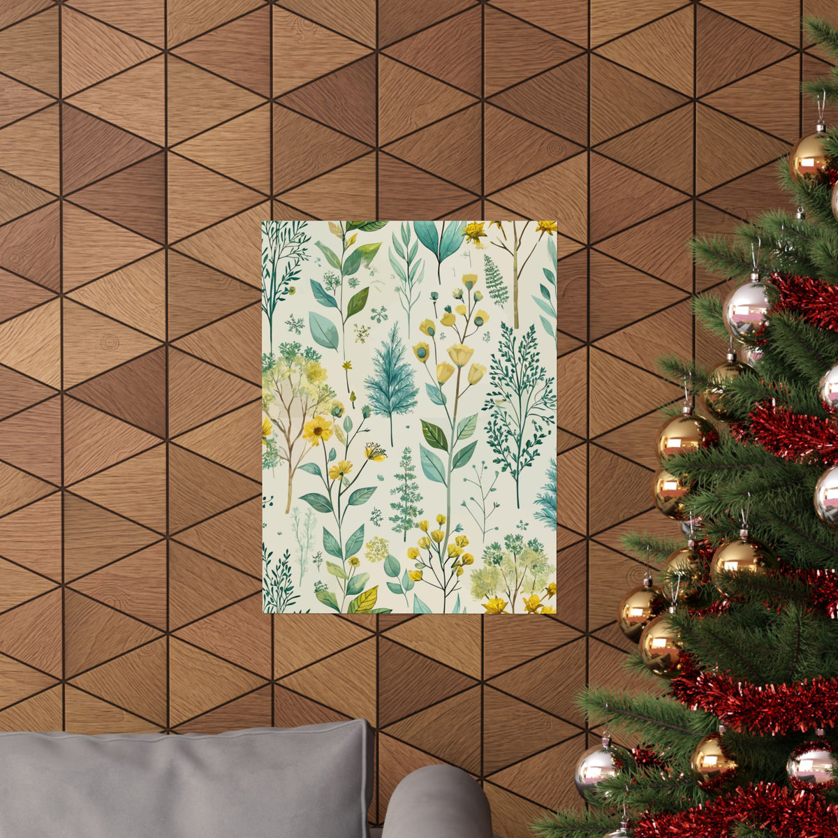 Folk Floral Pattern, Finnish Inspired 01 - 18 in x 24 in Matte Poster