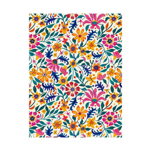 Mexican Floral Fiesta Pattern 003 - 18 in x 24 in Matte Poster