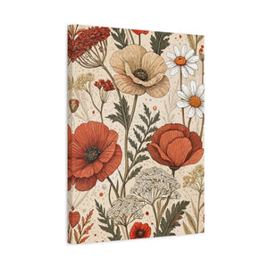 Wildflowers Pattern 039 - 18 in x 24 in Matte Canvas, Stretched, 1.25 in