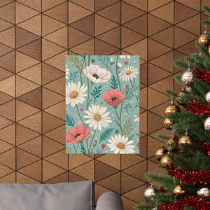Wildflowers Pattern 106 - 18 in x 24 in Matte Poster