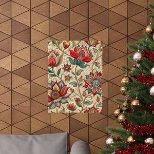Folk Floral Pattern, Indian Inspired 09 - 18 in x 24 in Matte Poster