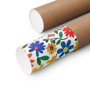 Mexican Floral Fiesta Pattern 009 - 18 in x 24 in Matte Poster