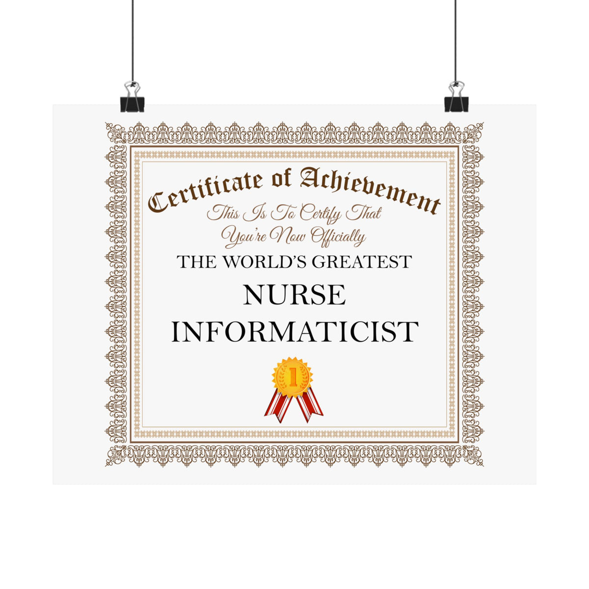 World's Greatest Nurse Informaticist - 14 in x 11 in Matte Poster