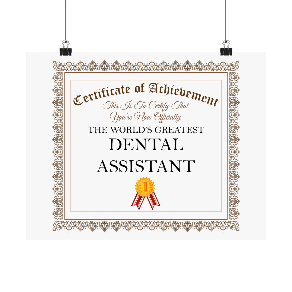 World's Greatest Dental Assistant - 14 in x 11 in Matte Poster