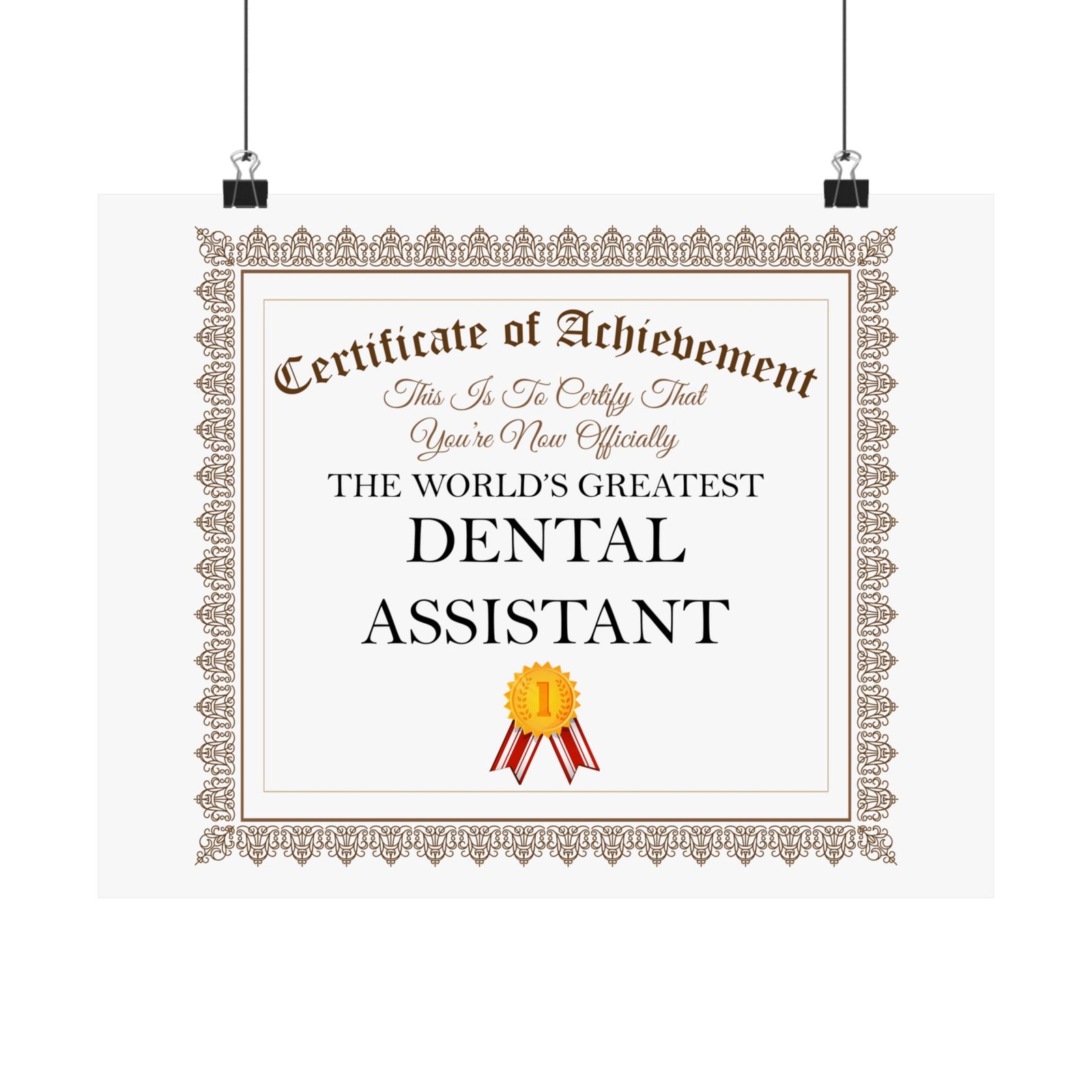 World's Greatest Dental Assistant - 14 in x 11 in Matte Poster