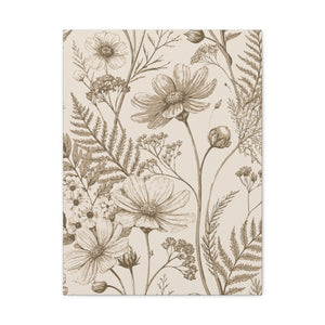 Wildflowers Pattern 091 - 18 in x 24 in Matte Canvas, Stretched, 1.25 in
