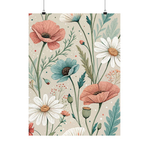 Wildflowers Pattern 105 - 18 in x 24 in Matte Poster
