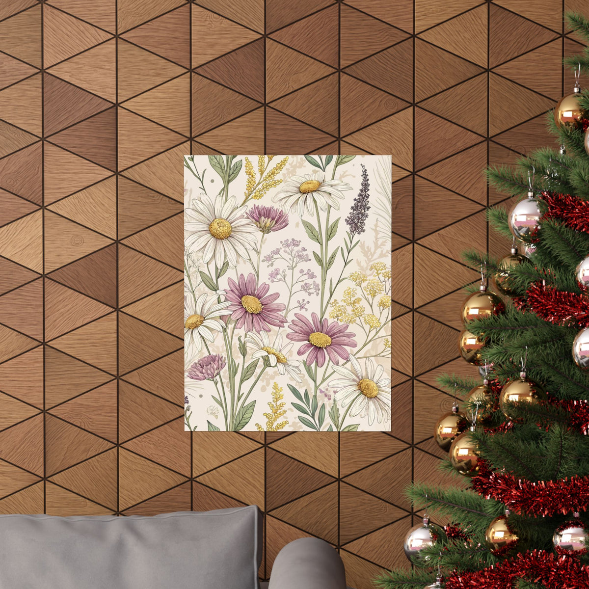 Wildflowers Pattern 045 - 18 in x 24 in Matte Poster