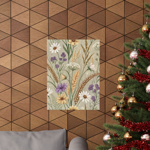 Wildflowers Pattern 134 - 18 in x 24 in Matte Poster