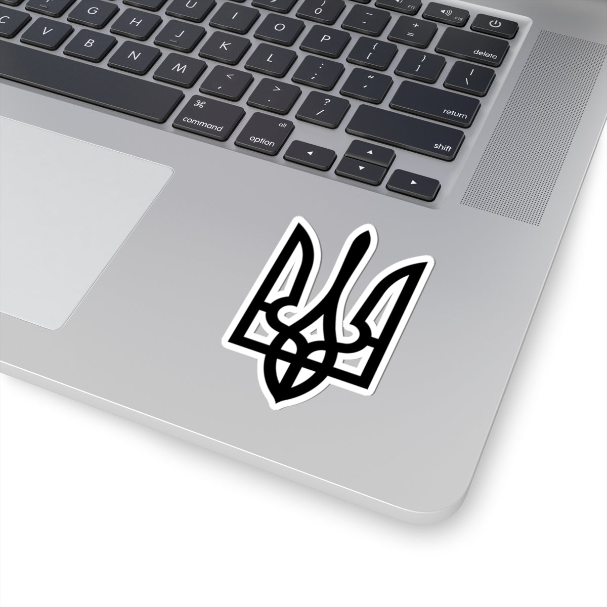 Tryzub (Black) - 3" x 3" Kiss-Cut Sticker