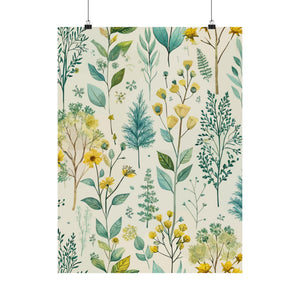 Folk Floral Pattern, Finnish Inspired 01 - 18 in x 24 in Matte Poster