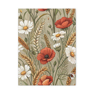 Wildflowers Pattern 141 - 18 in x 24 in Matte Canvas, Stretched, 1.25 in