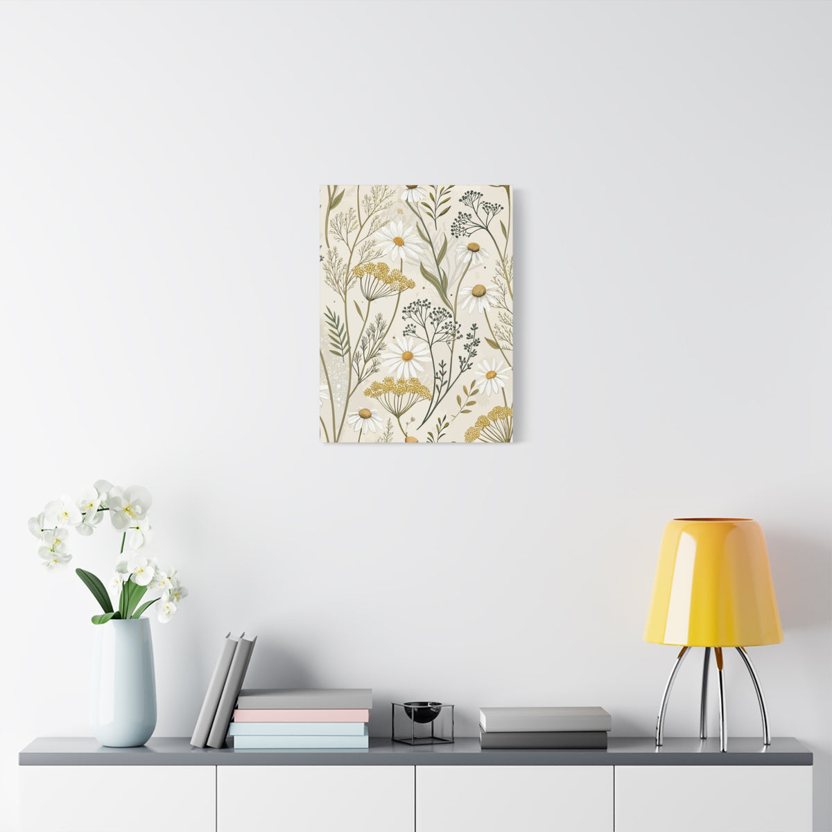 Wildflowers Pattern 058 - 18 in x 24 in Matte Canvas, Stretched, 1.25 in