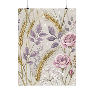 Wildflowers Pattern 049 - 18 in x 24 in Matte Poster