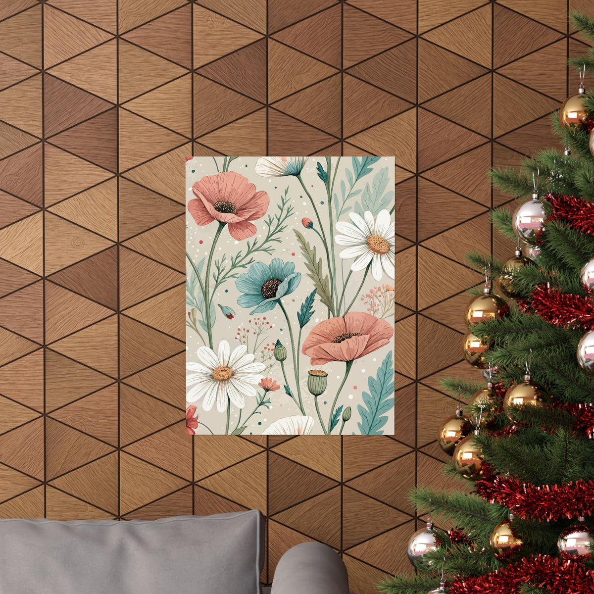 Wildflowers Pattern 105 - 18 in x 24 in Matte Poster
