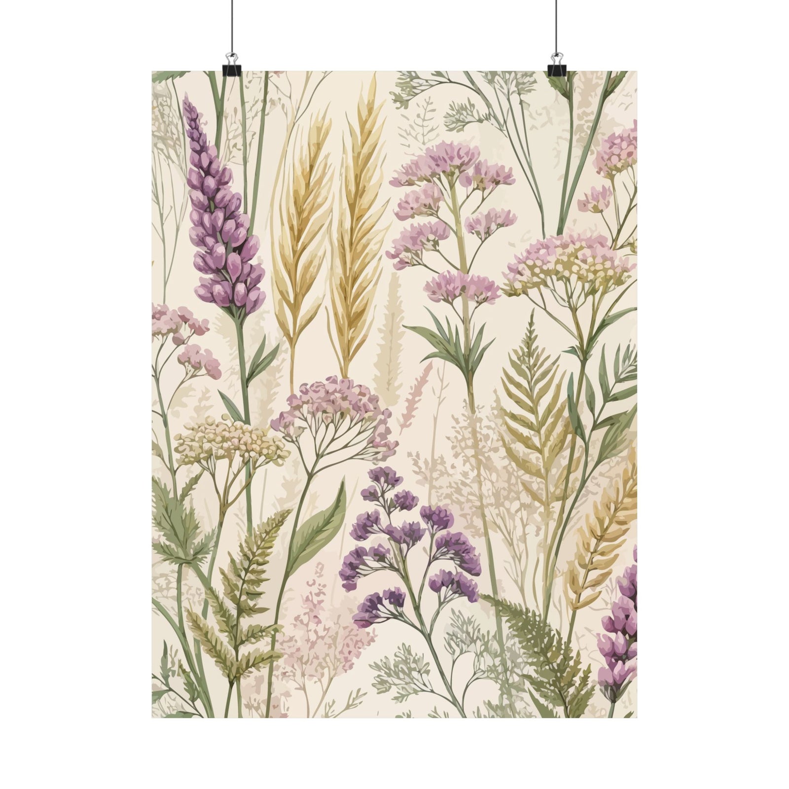 Wildflowers Pattern 146 - 18 in x 24 in Matte Poster