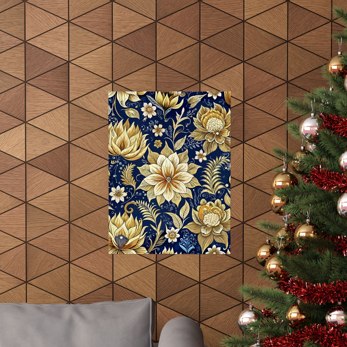 Folk Floral Pattern, Indonesian Inspired 02 - 18 in x 24 in Matte Poster