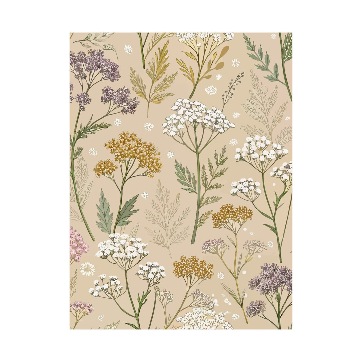 Wildflowers Pattern 067 - 18 in x 24 in Matte Poster