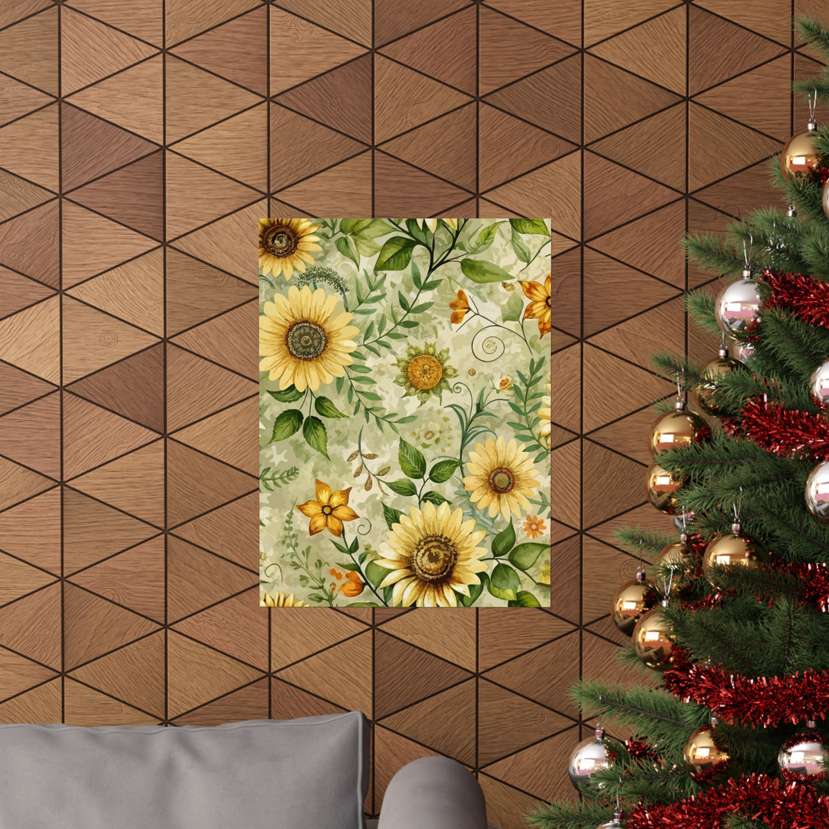 Folk Floral Pattern, Appalachian Inspired 04 - 18 in x 24 in Matte Poster