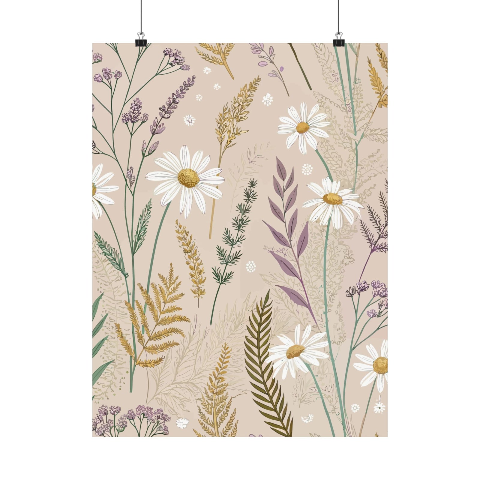 Wildflowers Pattern 063 - 18 in x 24 in Matte Poster