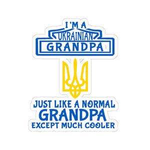 Ukrainian Grandpa - 3" x 3" Kiss-Cut Sticker