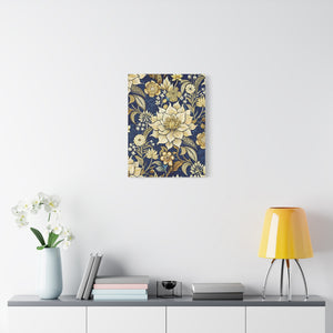 Folk Floral Pattern, Indonesian Inspired 01 - 18 in x 24 in Matte Canvas, Stretched, 1.25 in