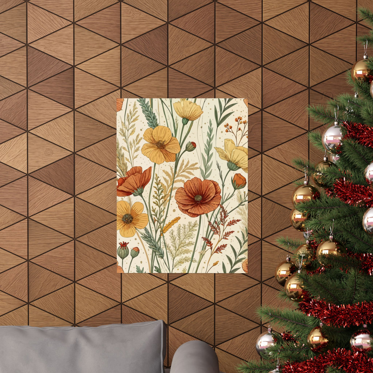 Wildflowers Pattern 007 - 18 in x 24 in Matte Poster