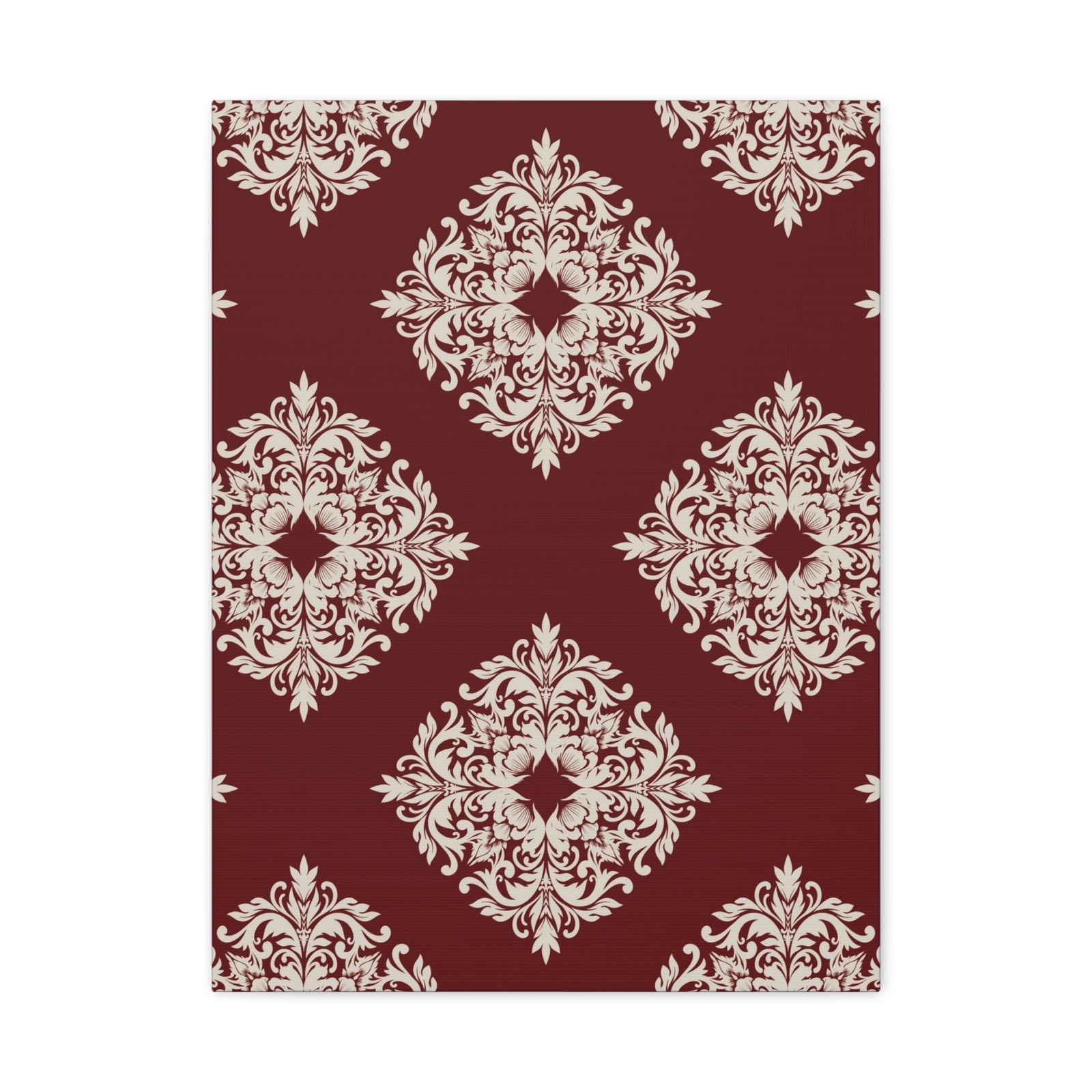 Damask Pattern 019 - 18 in x 24 in Matte Canvas, Stretched, 1.25 in